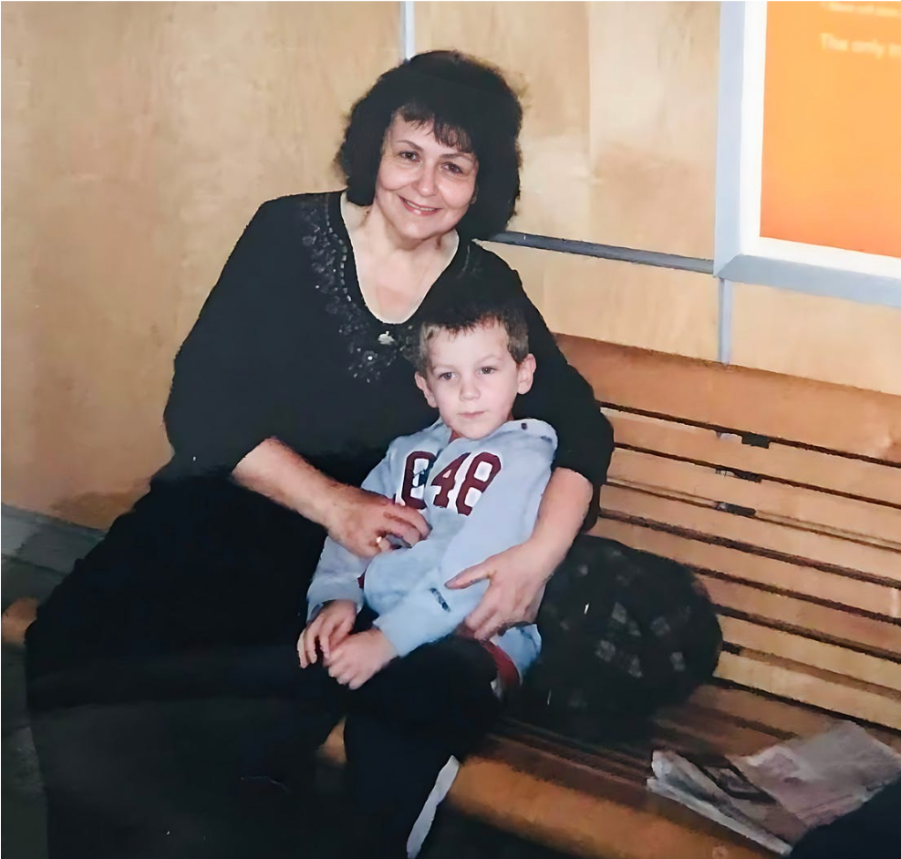 Mom and MJ waiting for me at the train station